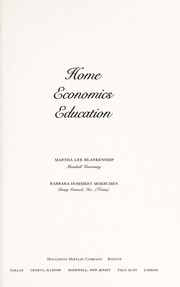 Front cover of Home economics education by Martha Lee Blankenship