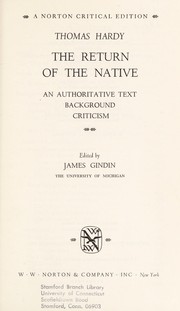 Front cover of The Return of the Native by Thomas Hardy