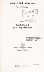 Front cover of Women and education by Jane S. Gaskell