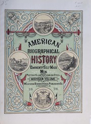 Front cover of American biographical history of eminent and self-made men ... by F. A. Barnard