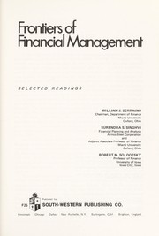 Front cover of Frontiers of financial management by William J. Serraino