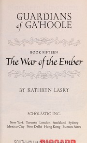 Front cover of The war of the ember by Kathryn Lasky