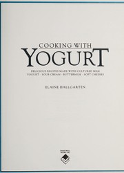 Front cover of Cooking With Yogurt by Elaine Hallgarten