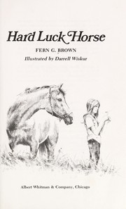 Front cover of Hard luck horse by Fern G. Brown