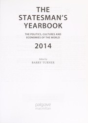 Cover of The Statesman's Yearbook by Turner, Barry