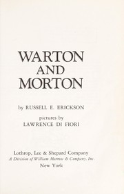 Cover of Warton and Morton by Russell E. Erickson