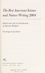 Front cover of The best American science and nature writing 2004 by Steven Pinker