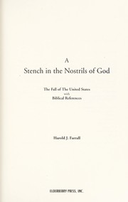 Front cover of A stench in the nostrils of God by Harold J. Farrall