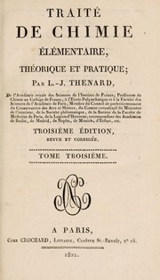 Cover of Traité de chimie élémentaire, théorique et pratique by Thénard, Louis Jacques baron