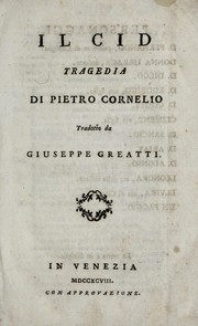 Cover of Il Cid by Pierre Corneille