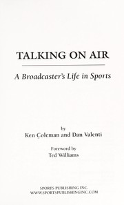 Cover of Talking on air by Ken Coleman