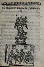 Cover of La rappresentatione di Salomone by Unknown