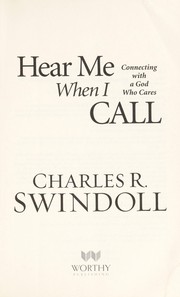 Front cover of Hear me when I call by Charles R. Swindoll