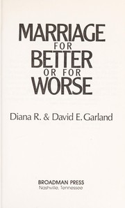 Front cover of Marriage by Diana S. Richmond Garland