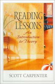 Cover of Reading Lessons by Scott Carpenter