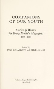 Front cover of Companions of our youth by Jane Benardete