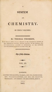 Front cover of A system of chemistry. In four volumes by Thomson, Thomas