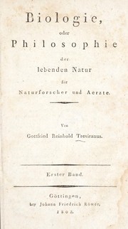 Cover of Biologie, oder Philosophie der lebenden Natur für Naturforscher und Aerzte by Treviranus, Gottfried Reinhold