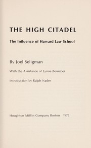 Cover of The high citadel by Joel Seligman
