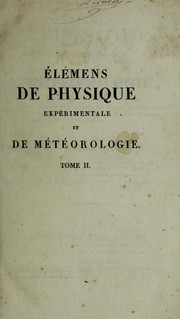 Cover of Élémens de physique expérimentale et de météorologie by Pouillet M.