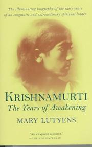 Cover of Krishnamurti by Mary Lutyens