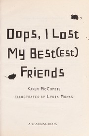 Front cover of Oops, I lost my best(est) friends by Karen McCombie