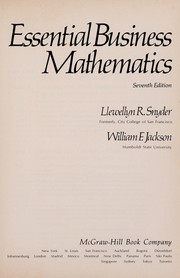Front cover of Essential business mathematics by Llewellyn R. Snyder