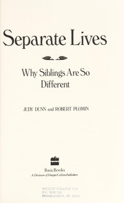 Cover of Separate lives by Judy Dunn