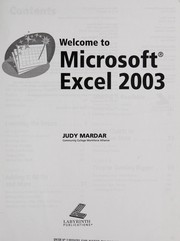 Cover of Welcome To Microsoft Excel 2003 (Sliver Series) by Judy Mardar