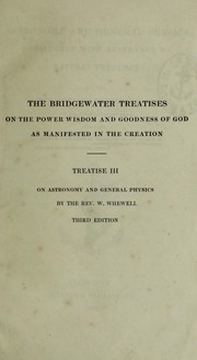 Front cover of Astronomy and general physics considered with reference to natural theology by William Whewell