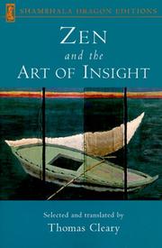Front cover of Zen and the art of insight by Thomas F. Cleary