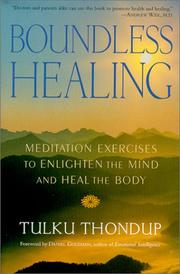 Cover of Boundless healing by Thondup Tulku.