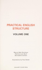 Cover of Practical English structure by Marcia Beth Bordman