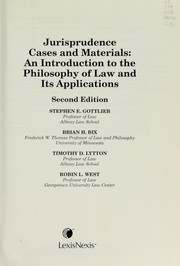 Cover of Jurisprudence Cases and Materials by Stephen E. Gottlieb