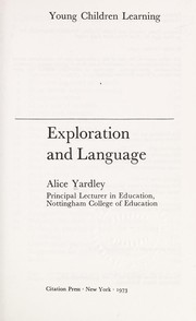 Cover of Exploration and language by Alice Yardley