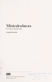 Front cover of Minicalculators in the classroom by Joseph R. Caravella