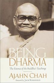Cover of Being dharma by Achaan Chah
