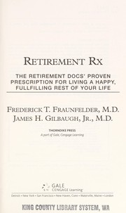 Cover of Retirement Rx by Frederick T. Fraunfelder