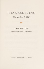 Cover of Thanksgiving by Sam Sifton