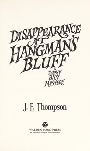 Front cover of Disappearance at Hangman's Bluff by John Thompson