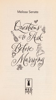 Front cover of Questions To Ask Before Marrying (Red Dress Ink) by Melissa Senate