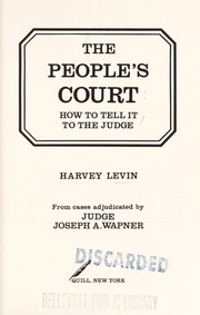 Front cover of The People's Court by Harvey Levin