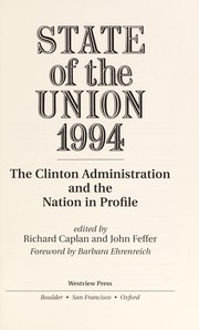 Front cover of State of the union, 1994 by Richard Caplan
