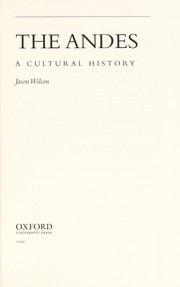 Cover of The Andes by Jason Wilson