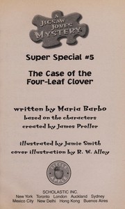 Cover of The case of the four-leaf clover by Maria S. Barbo