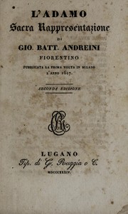 Cover of L'Adamo by Giovanni Battista Andreini