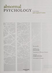 Cover of Abnormal psychology by Philip Firestone