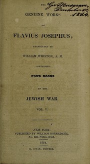 Front cover of The genuine works of Flavius Josephus by Flavius Josephus
