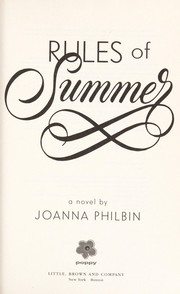 Front cover of Rules of summer by Joanna Philbin