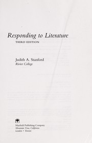 Cover of Responding to literature by Judith Dupras Stanford